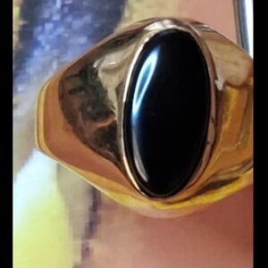 14k GE Ring With Black Onyx Stone